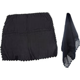 Women's Black Summer Scarf , Handkerchief - 100 %  Polyester